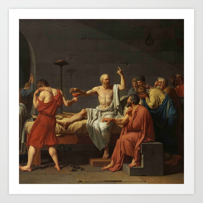 David, The death of Socrates Art Print