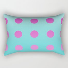 pink and aqua dots gradation 2 Rectangular Pillow