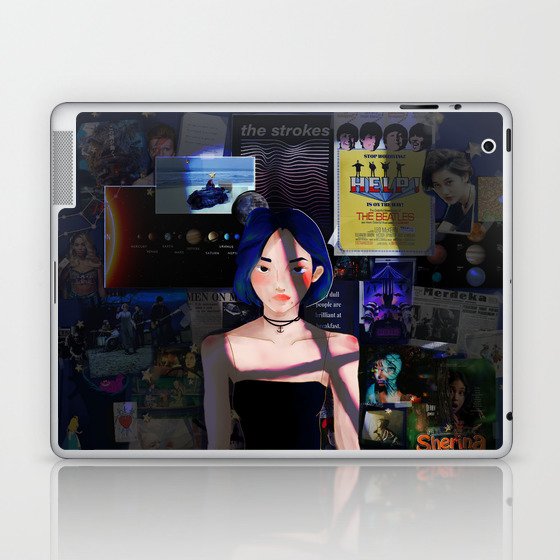 She is doing that blue-ing thing again Laptop & iPad Skin