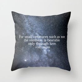 Carl Sagan and the Milky Way Throw Pillow