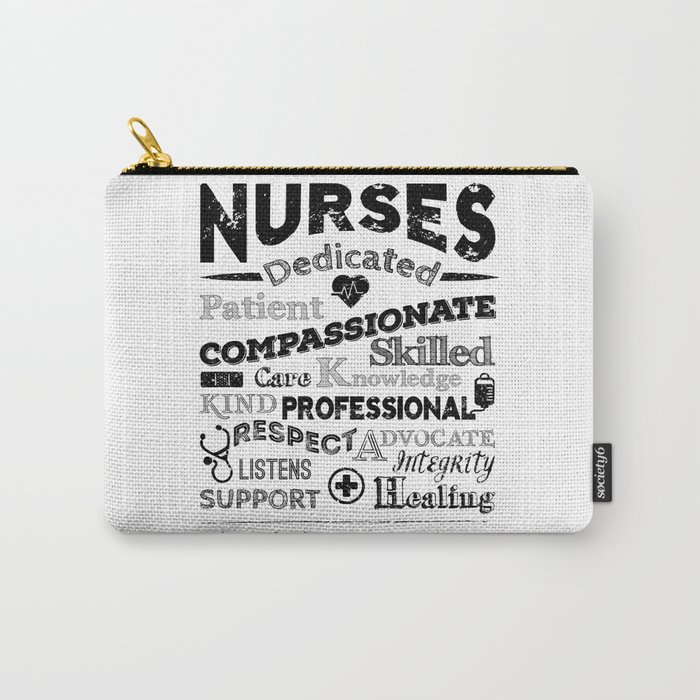 Nurses Rock Carry All Pouch By Mightysparkdesign Society6