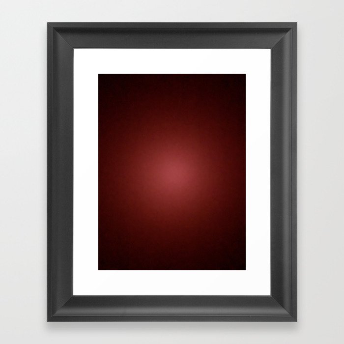 Abstract gradient red background Framed Art Print
