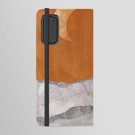 Terracotta and grey night Android Wallet Case