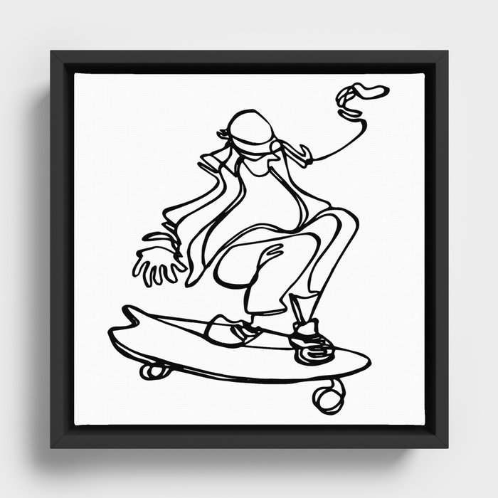 Skate :: Toes to the Nose Framed Canvas