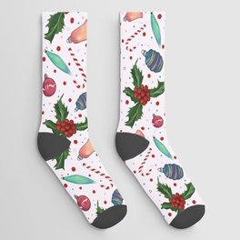 A Vintage Christmas Pattern Socks