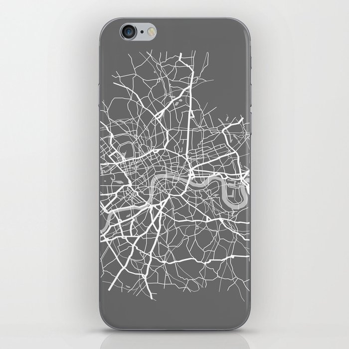 London gray map iPhone Skin