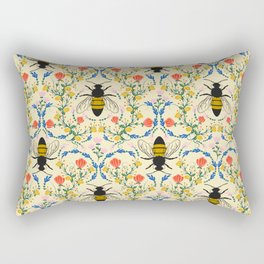 Bee Garden - Cream Rectangular Pillow