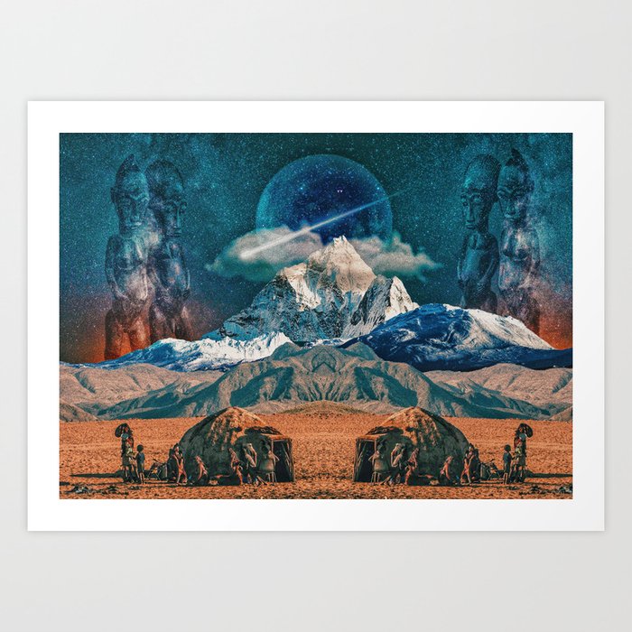 In The Shadows Of Gods Art Print