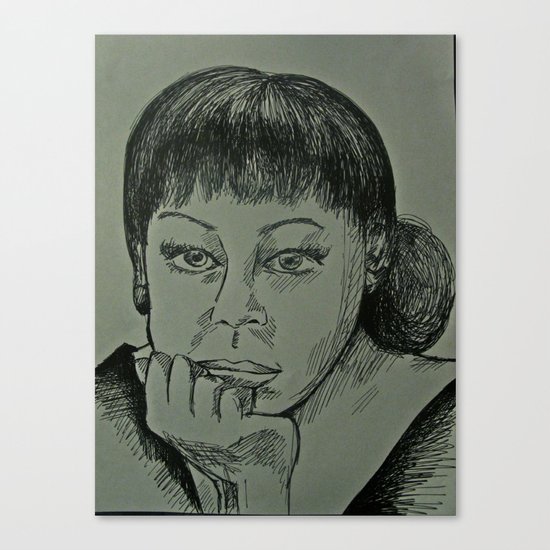 Adele Sketch Canvas Print