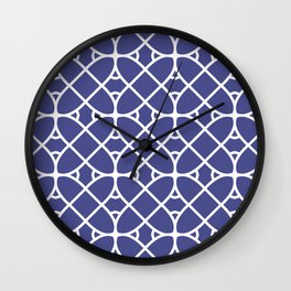 Purple and White Geometric Shape Pattern Pairs DE 2022 Popular Color Beaded Blue DE5909 Wall Clock