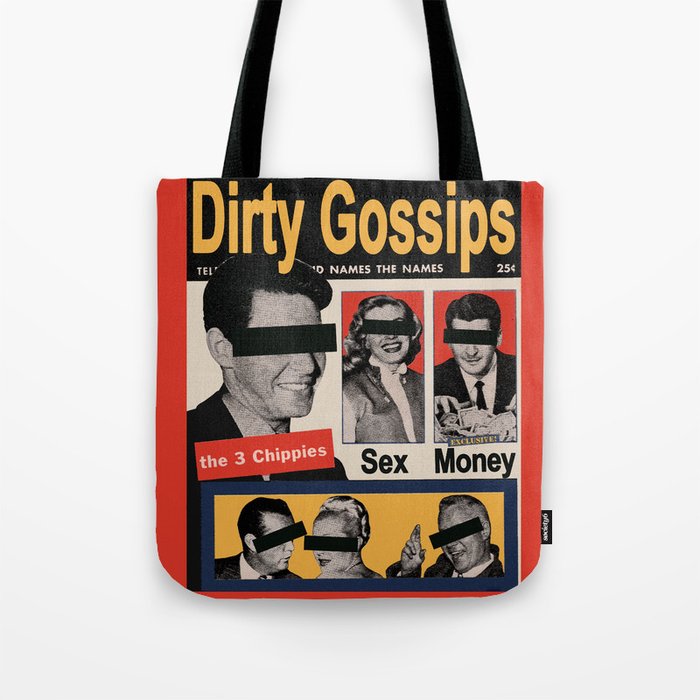DIRTY GOSSIP MAGAZINE PAPER COLLAGE Tote Bag
