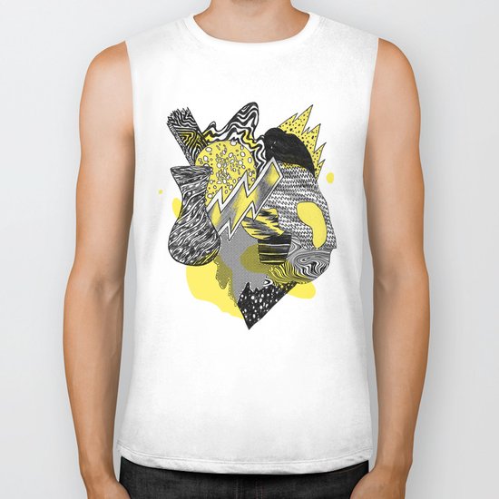 Vase on galaxies Biker Tank