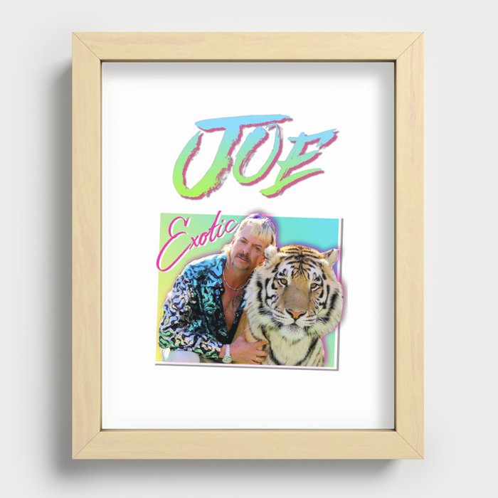 Tiger King Joe Exotic 80s style Recessed Framed Print