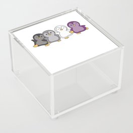 Asexual Flag Pride Lgbtq Cute Penguin Acrylic Box