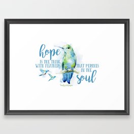 Hope is the Thing with Feathers Framed Art Print