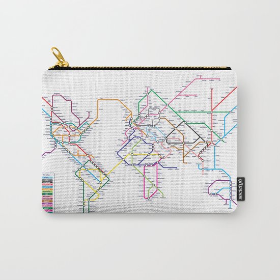 World Metro Subway Map Carry-All Pouch