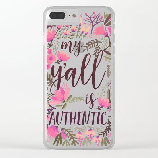 My Y'all is Authentic – Vintage Palette Clear iPhone Case