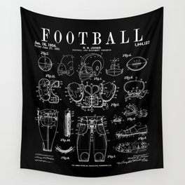 American Football Old Vintage Patent Drawing Print Wall Tapestry