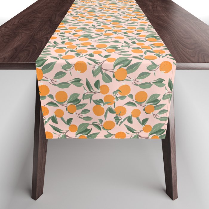 Orange Grove - orange background  Table Runner