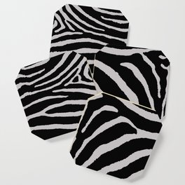 Black and Gray Zebra 279 Coaster