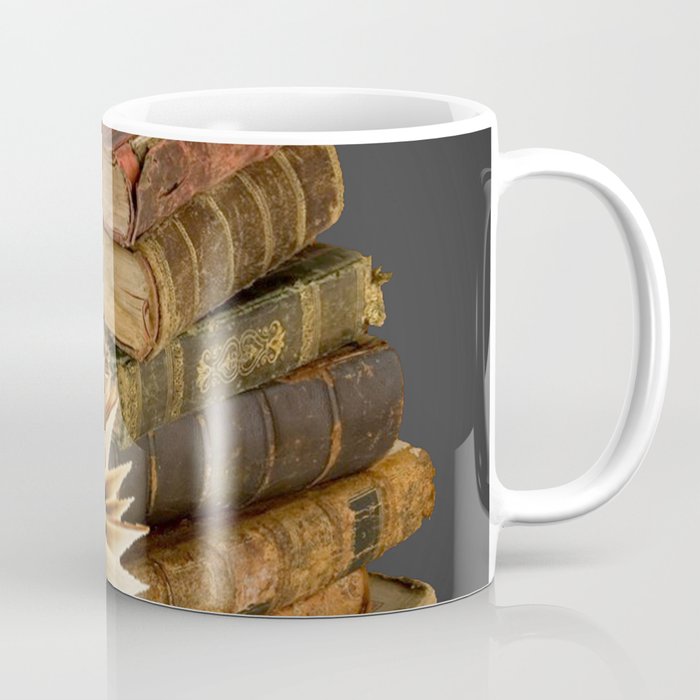 DECORATIVE  ANTIQUE LEDGERS, LIBRARY BOOKS art Coffee Mug