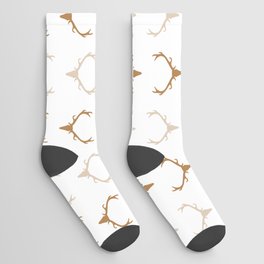 Deer Antler Pattern brown Socks