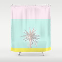 Pastel Candy Palm Shower Curtain