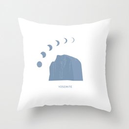 Yosemite Moon Phase Throw Pillow