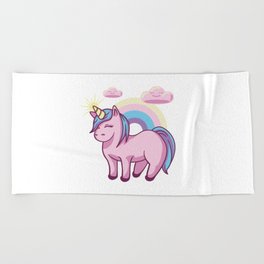The Unicorn from Wonderland Beach Towel
