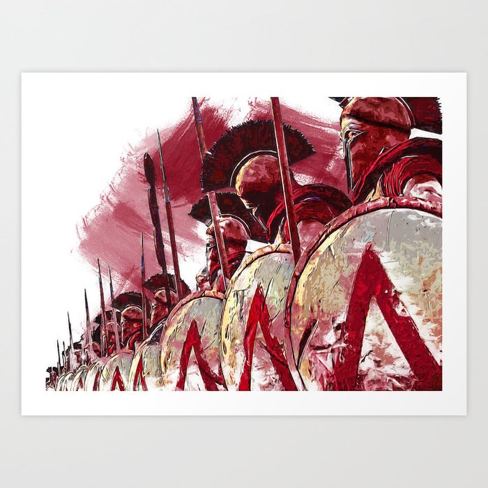 Ancient Warriors, Spartan Hoplite Art Print