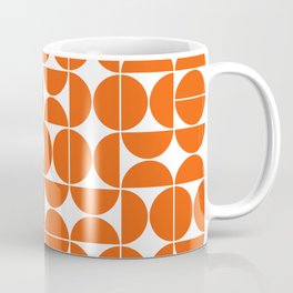Mid Century Modern Geometric 04 Orange Coffee Mug | Curated, Abstract, Summer, Fall, Modern, Orange, Nordic, Minimalist, Midcentury, Pattern 