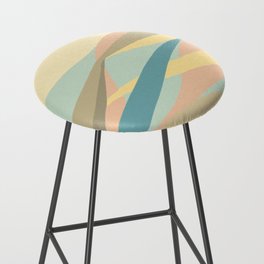 Pastel colored waves Bar Stool