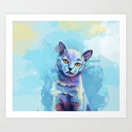Kingdom of Innocence - cat painting Art Print