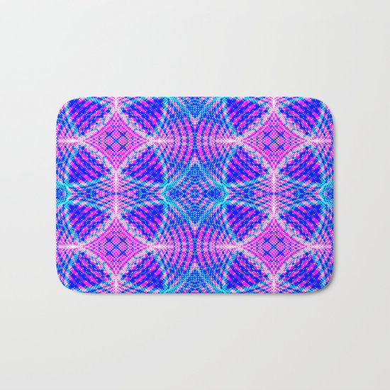 psychedelic lines Bath Mat