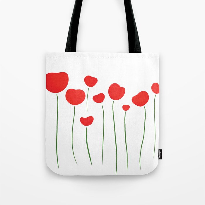 Red Poppies Tote Bag