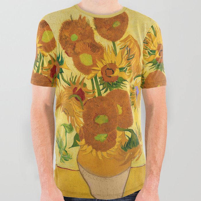 Sunflowers by Van Gogh All Over Graphic Tee