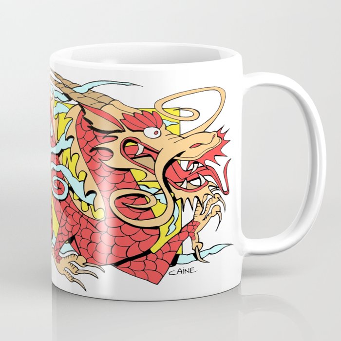 Red Eyed Green Dragon Extra Large Coffee Mug