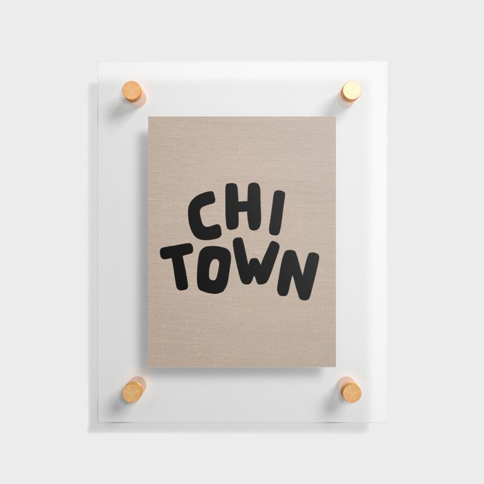Chi Town Linen Brown Floating Acrylic Print