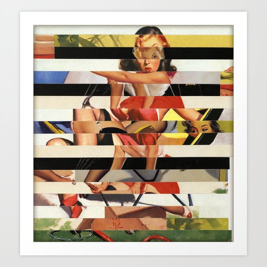 Glitch Pin-Up Redux: Lindsey Art Print