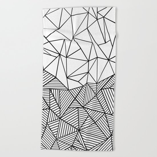 Ab Half n Half Beach Towel