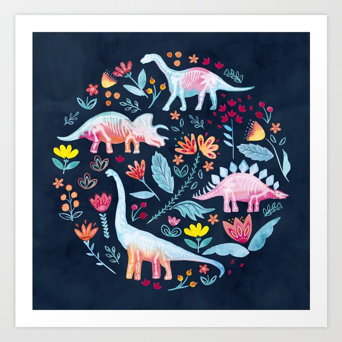 Dinosaur Delight Art Print