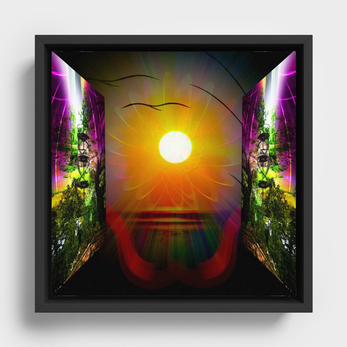 Festival sunrise Framed Canvas