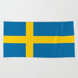 Flag of Sweden - Swedish Flag Beach Towel