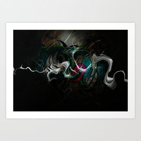 White Dragon Art Print