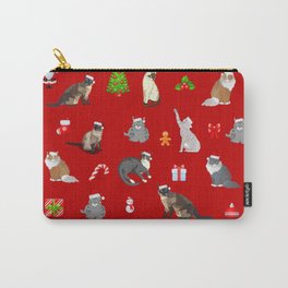 Christmas cats pattern decor. Carry-All Pouch