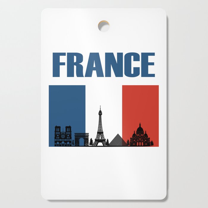 France Travel - French Flag Cutting Board