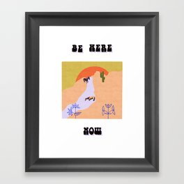 Be Here Now - Horses and Sunset  Framed Art Print