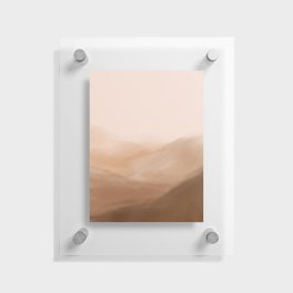 Boho Landscape Mountains Neutral Colors Floating Acrylic Print
