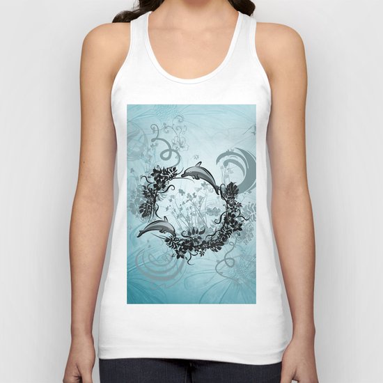 Cute dolphin Unisex Tank Top