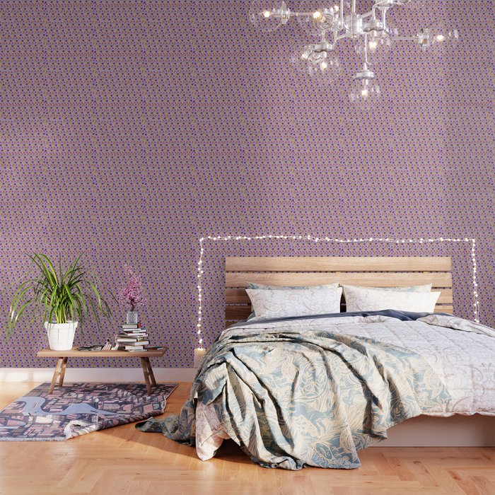 Hammy Pattern in Pale Purple Wallpaper by Hairy Farmers Daughter | Society6